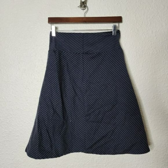 Betabrand Work-It Skort Navy Blue with Stripes Women's Size XS - Picture 1 of 6